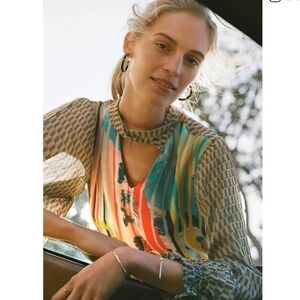 Anthropologie Colorful Patterned Women's Top